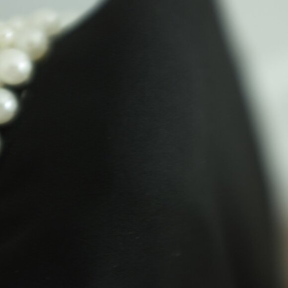 H&M Black Cocktail Dress Pearl Neckline Size 10 Little Black Dress - Picture 6 of 9
